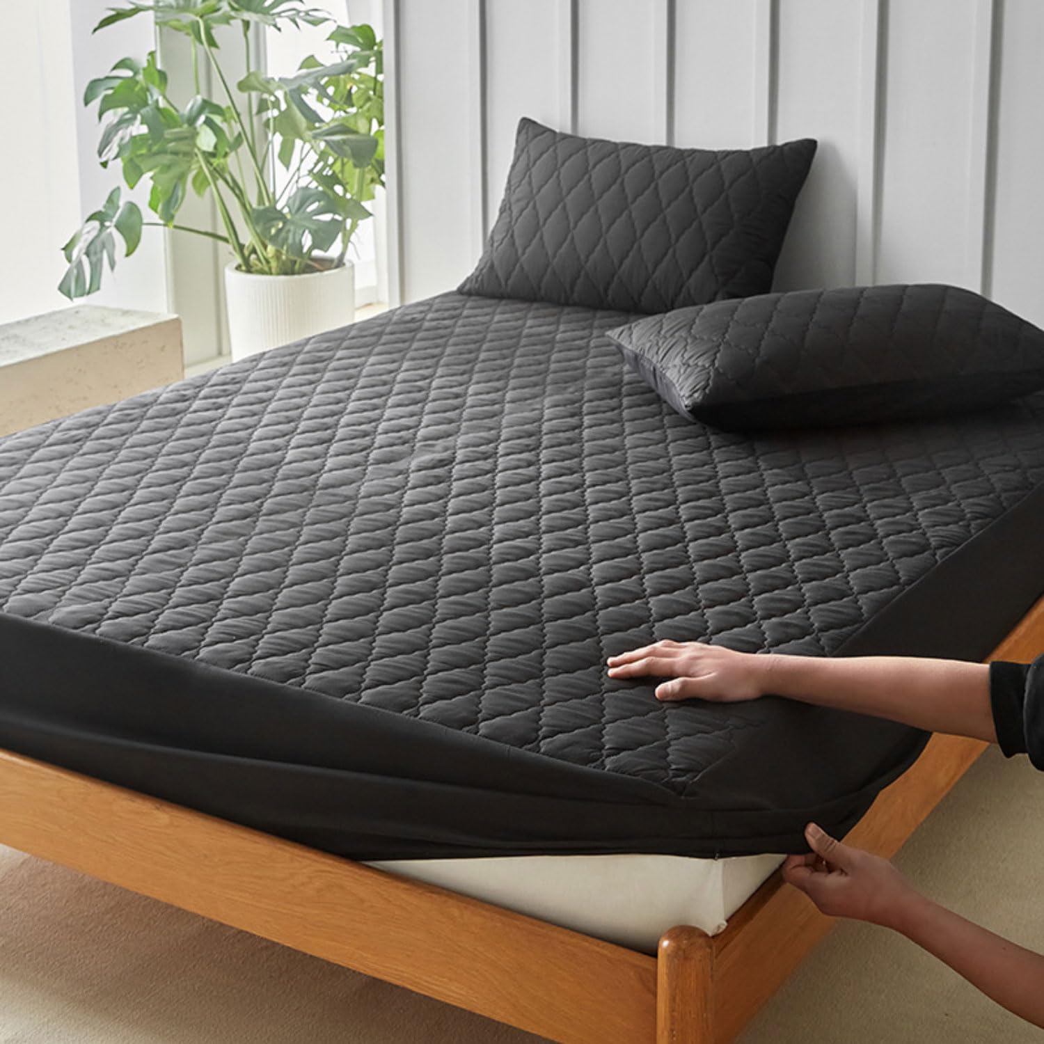 Cubrecolchón extra profundo de 90x190cm elástico lavable ideal para proteger camas infantiles