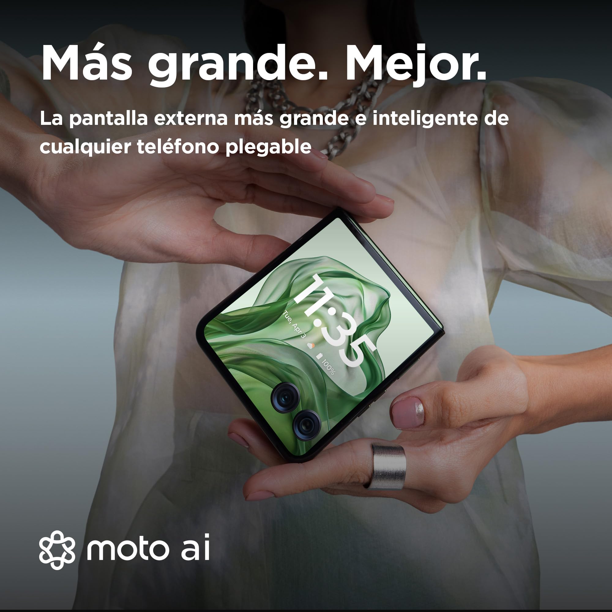 Motorola RAZR 50 Ultra 12/512GB, Garantía 3 años, Pantalla Externa Funcional de 4", diseño Plegable, cámaras de 50 MP con IA, procesador Snapdragon® 8s 3 Gen, Carga TurboPower™ de 68 W, Dual SIM