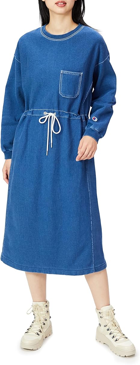 Amazon Co Jp チャンピオン リバースウィーブ スウェット ワンピース Cw R006 レディース 服 ファッション小物