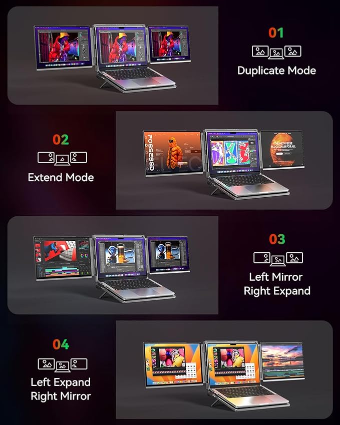 Monitor Extensor 13.4 4K Anti-Glare Portátil miniatura 6