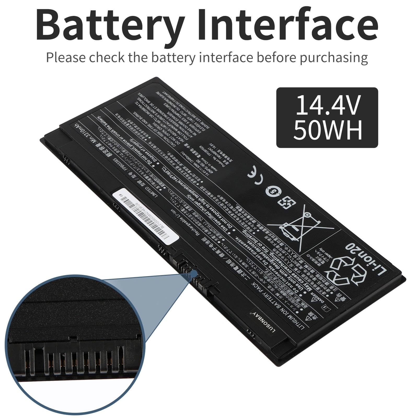 FPB0338S FPCBP529 - Batteria per laptop Fujitsu LifeBook T937 T938 T939 E448 E449 E458 E459 E548 E549 E558 E559 E4411 E4511 E5410 5411 E5510 E5511 U747 U748 U749 U757 U758 U759 U7410 U7510