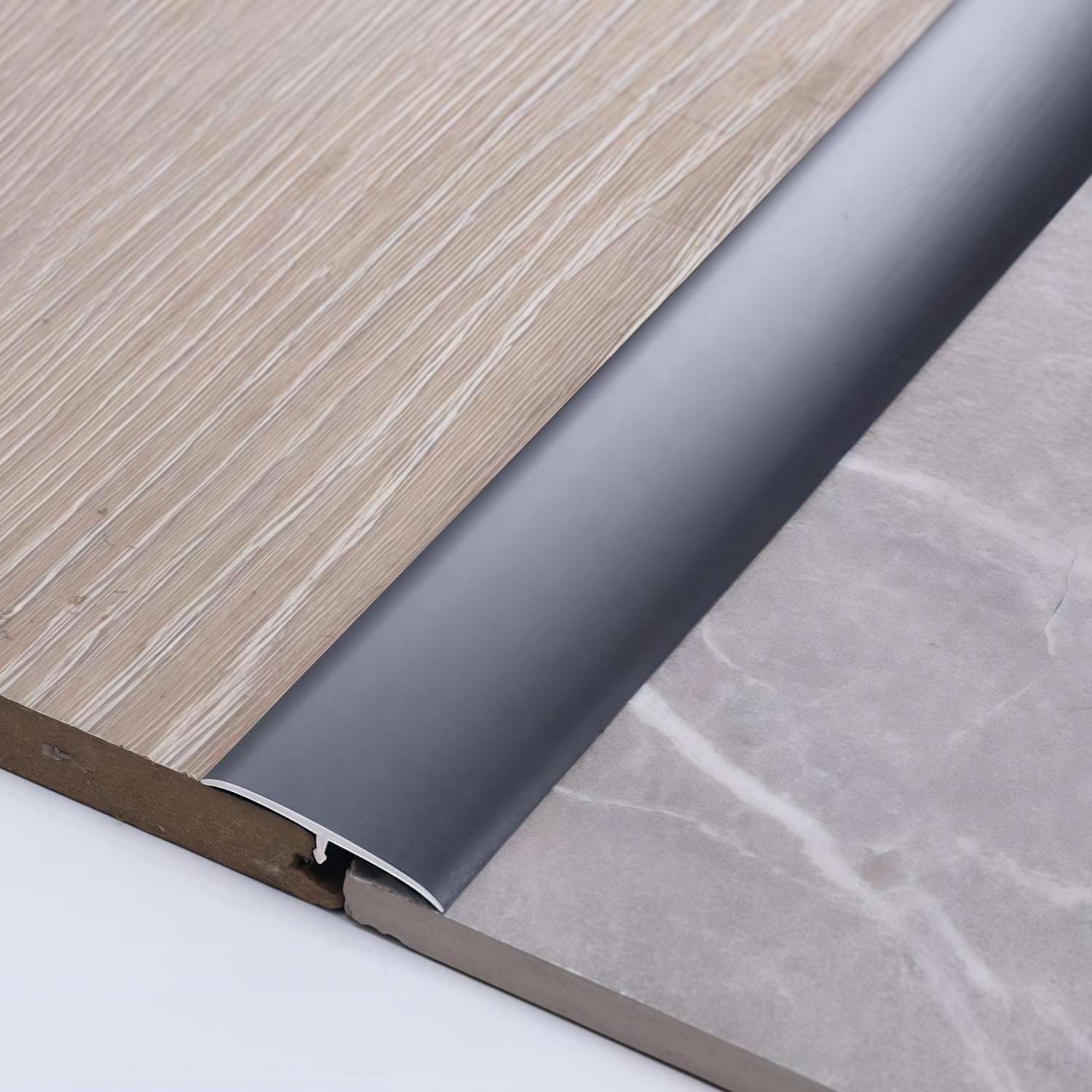 Generico Kit di Tende a Strisce in PVC per Porte e Magazzini, Tende in plastica Trasparente Resistenti ai Graffi, Strisce di soglia in Alluminio, Profili a T per giunzio