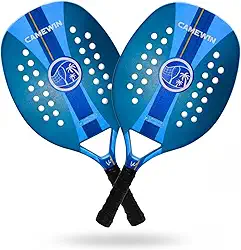 Kit com 2 Raquetes de Beach Tennis Com Fibra de Carbono EVA Solf Capa Protetora Versátil para Treino, Jogo Casual e Aulas