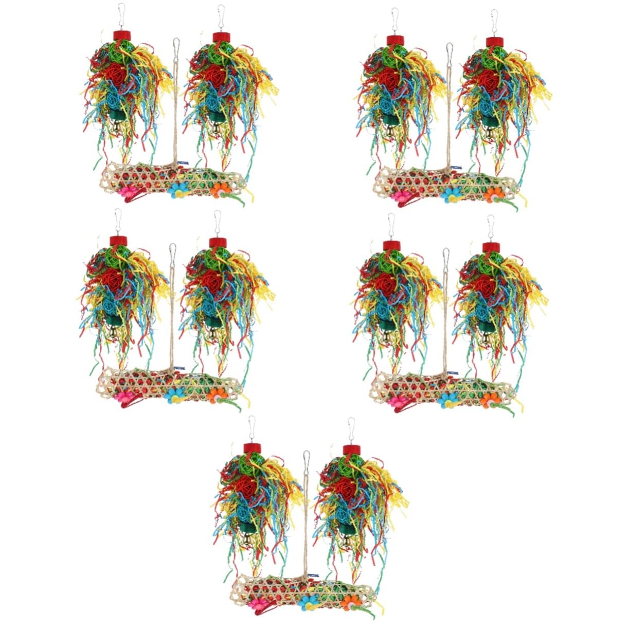 Toddmomy 15pièces Jouets à Mâcher pour Perroquets Jouet Suspendu pour Oiseaux pour Perruches Et Calopsittes