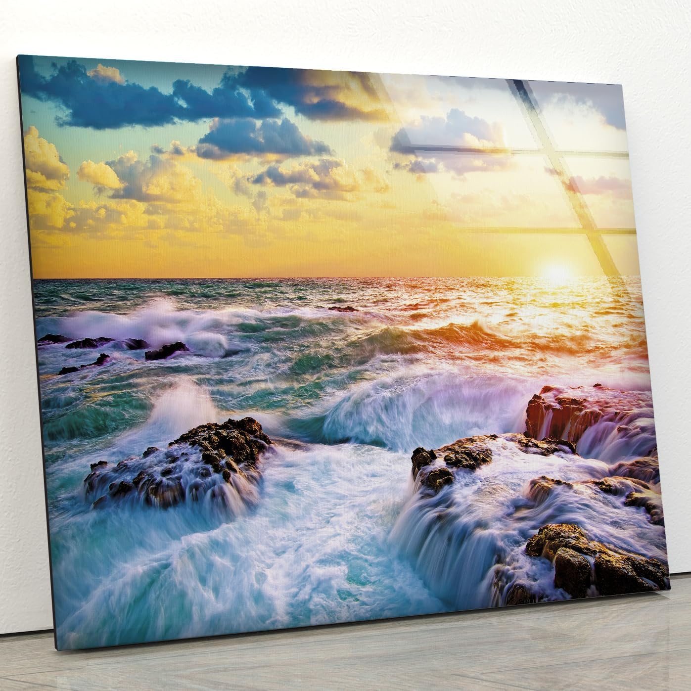 My 12x12'' Tempered Glass Wall Art Sky