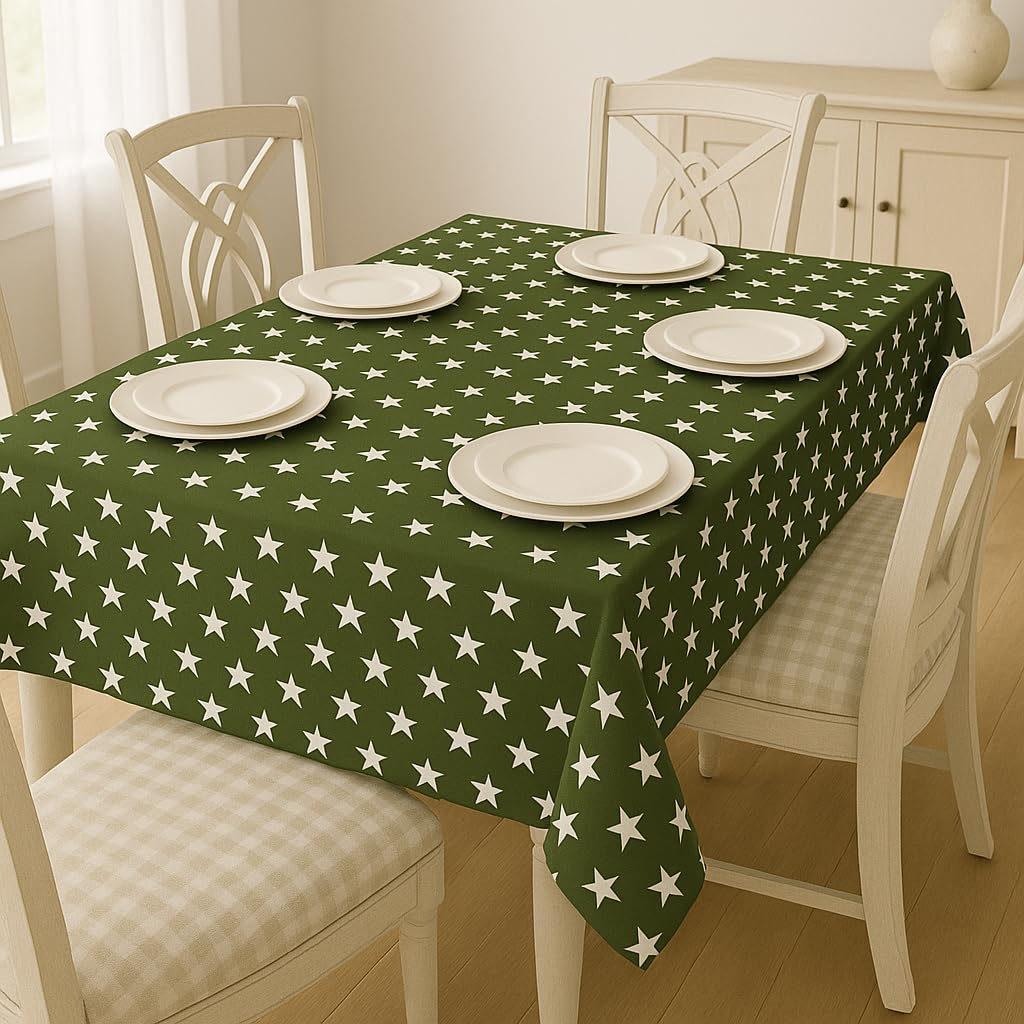 AKAKUS Table Cloth Wipeable Tablecloth PVC Plastic Wipe Clean Waterproof Square Table Cover Protector for Kitchen Picnic Outdoor Indoor (13J-05, 137x240.cm)