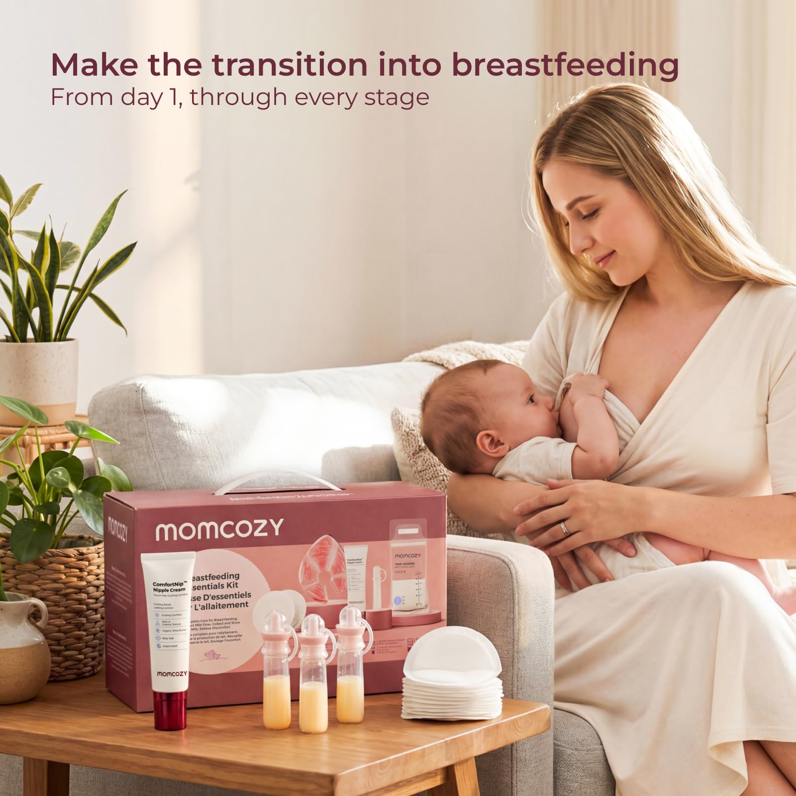 Amazon.com : Momcozy 73PC Breastfeeding Essentials Kit,New Moms