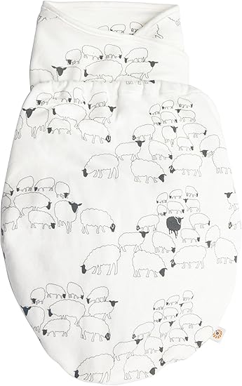 Ergoba Nursery,Bedding,Blankets & Swaddlers,Swaddles Ergobaby Ergonomic Baby Swaddle Wrap for Newborns, with Hip Positioner & Arm Pouches, 100% Breathable Cotton, Sheep