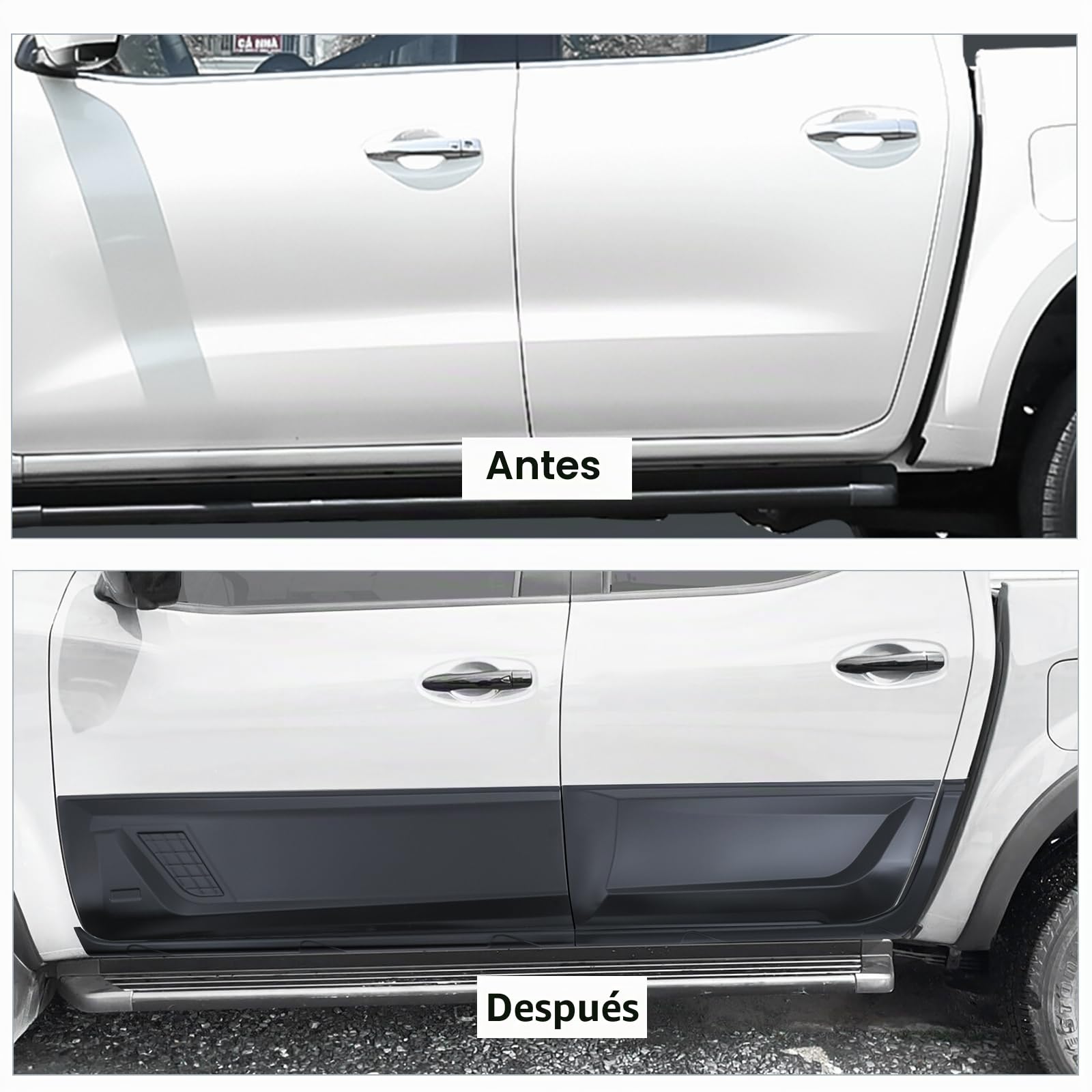 Revestimiento de carrocería para Nissan Navara 2015-2024 NP300 D23 Doble Cabina Paneles de Puerta Lateral