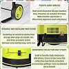 Electric Garden Leaf Shredder Mulcher Bladeless, 2500W Motor with 208L/Min Capacity, Large Feed Hopper for Twigs, Grass, and Leaves, Portable with Collection Bag Included(30mxpowercord)