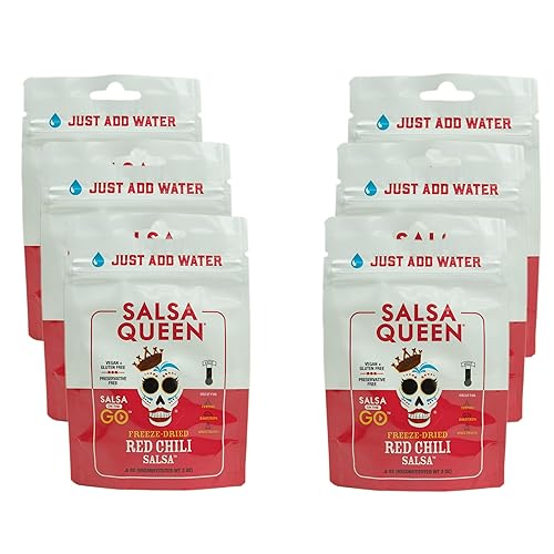 Salsa Queen Salsa gourmet de chile rojo liofilizado  Ingredientes frescos  Más de 3 años de vida  No necesita refrigeración  Vegana cetogénica y sin