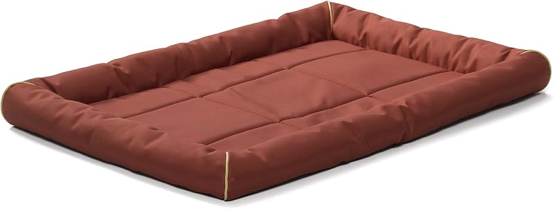 MidWest Homes for Pets Cama grande para perros QuietTime MAXX, ultrarresistente, resistente al agua y a los olores, borde reforzado, parte inferior antideslizante, se adapta a cajas de 42 pulgadas, ladrillo