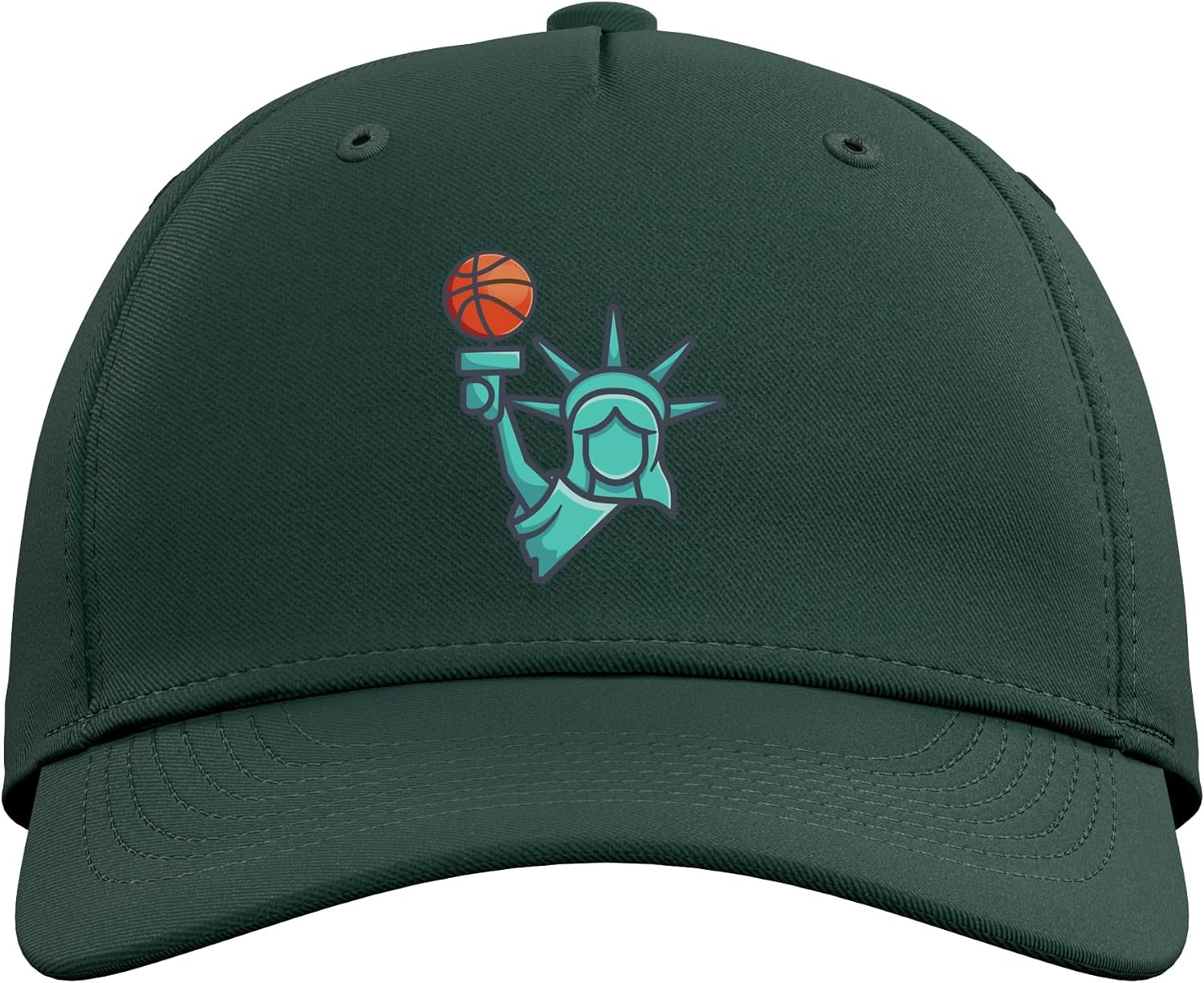 NYC Statue of Liberty Basketball Funny New York City Sports Adjustable Baseball Hat image 2