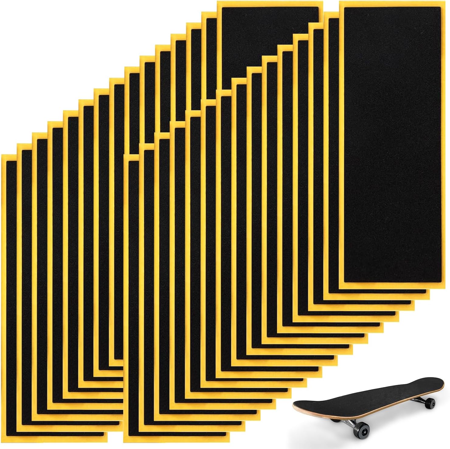 30 PCS Finger Board Griptape, 11 * 3.8cm/4.33 * 1.5in Fingerboard Grip Tape, Foam Grip Tape for Fingertip Skateboarding, Enhancing Grip and Fingerboard Training Accessories.