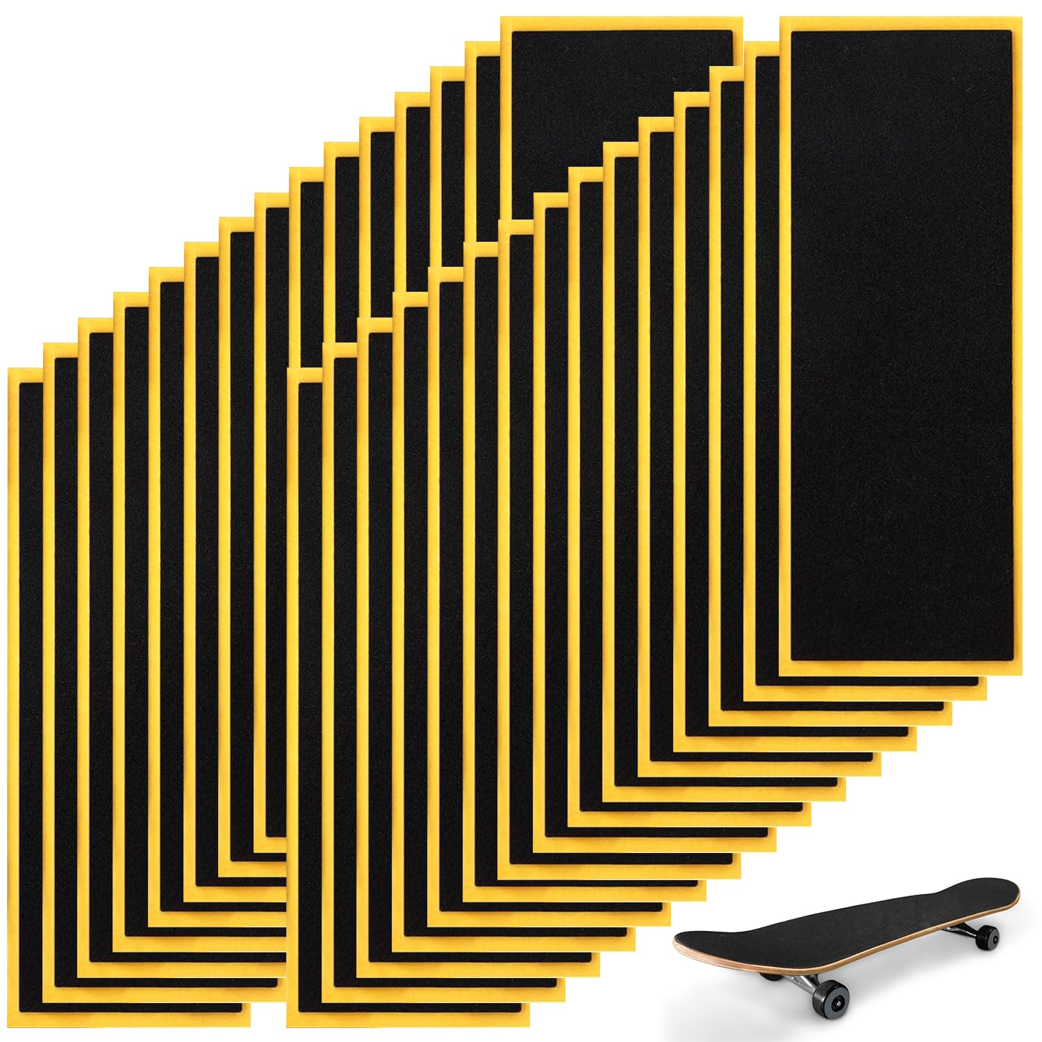 30 PCS Finger Board Griptape, 11 * 3.8cm/4.33 * 1.5in Fingerboard Grip Tape, Foam Grip Tape for Fingertip Skateboarding, Enhancing Grip and Fingerboard Training Accessories.