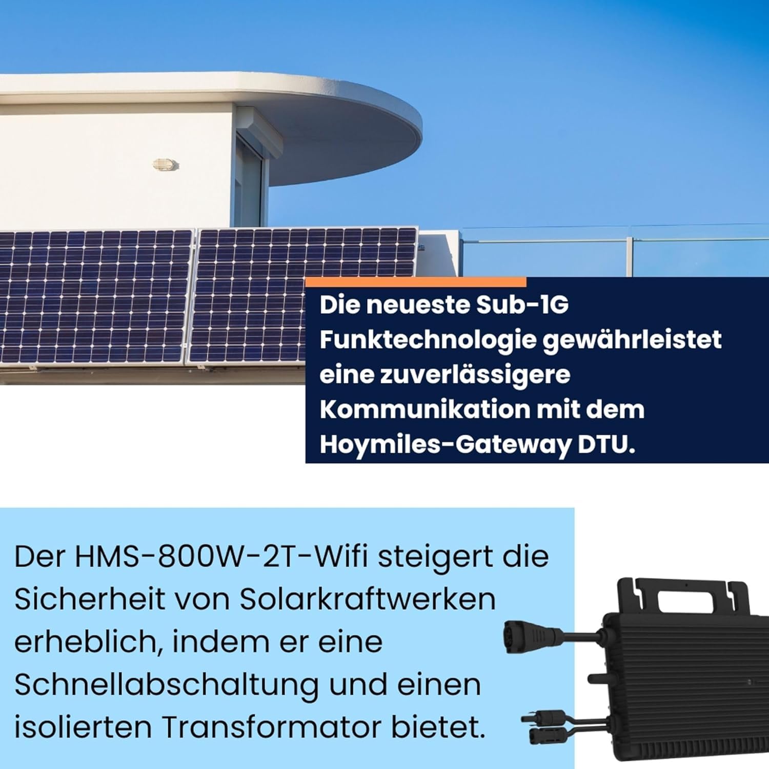 Micro inverter – Varie potenza (800 W/1600 W) e ingressi (2T / 4T) (hms-800-2t)