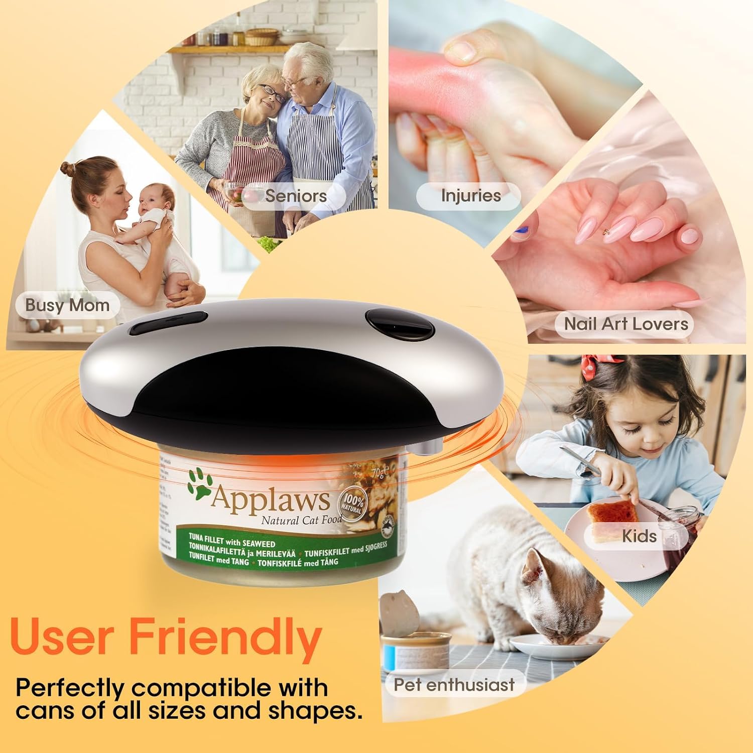Electric Can Openers in 2026: Automatic Can Opener Electric with Rechargeable. The Can Opener Creates A Smooth Edge, Making It The Best Gift for Seniors And Kids. Sliver & Black