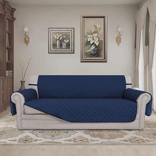 Miniatura 174 de Easy-Going - Funda reversible sobredimensionada para sofá de 3 cojines, protector de muebles resistente al agua con tubos de espuma para perros Gris