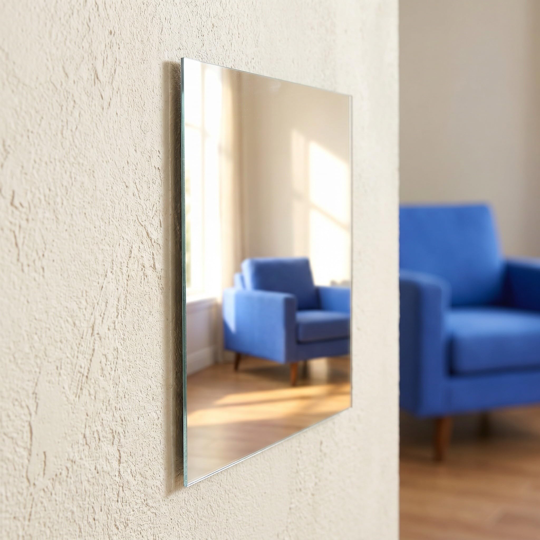 Alipis 10 Piezas Espejo Decorativo de Pared Cuadrado de Acrílico Plata, Autoadhesivo Marco, Ligero y Resistente a Impactos para Sala de Yoga o Gimnasio