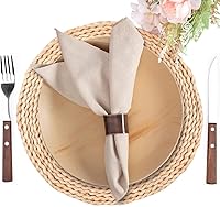 Vista 4 de Servilletas de boda, servilletas de cóctel, servilletas de tela, servilletas de lino y algodón de 18 x 18 pulgadas con pliegue de 1 pulgada, 18 x 18