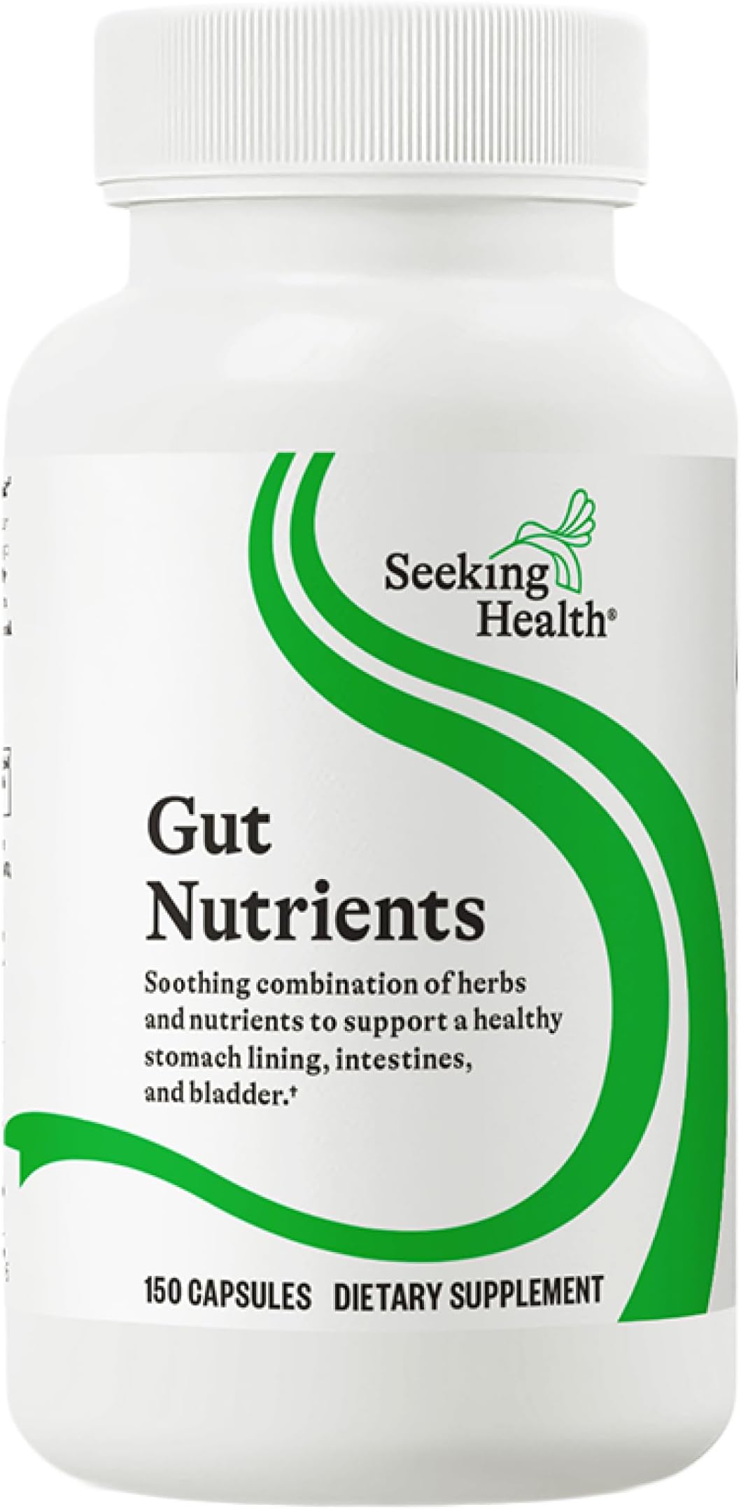 Seeking Health Gut Nutrients, Digestive and Gastrointestinal Support, Glutamine-Free Supplement, Vegan and Vegetarian (150 Capsules)*