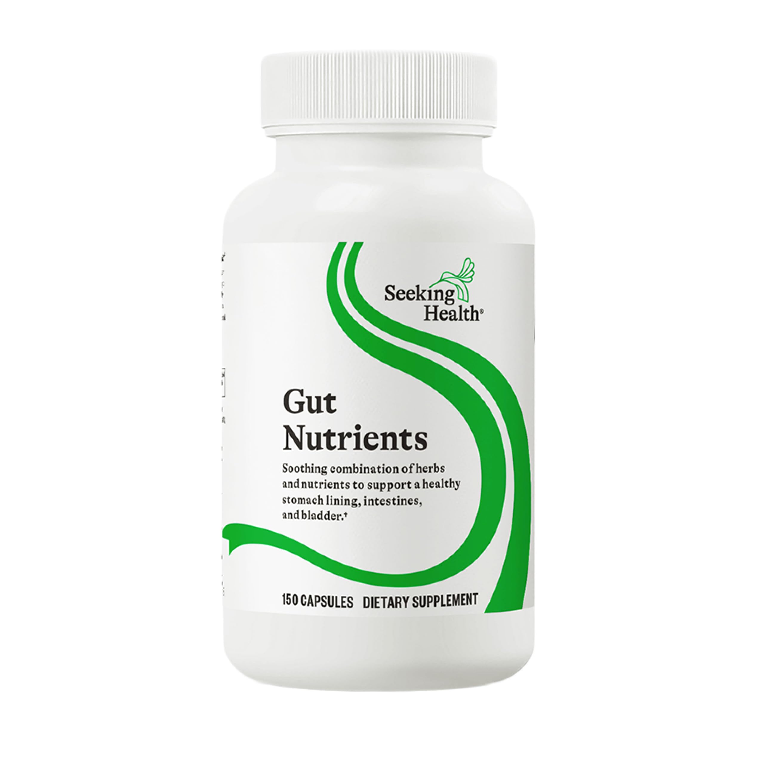 Gut Nutrients, Digestive and Gastrointestinal Support, Glutamine-Free Supplement, Vegan and Vegetarian (150 Capsules)*