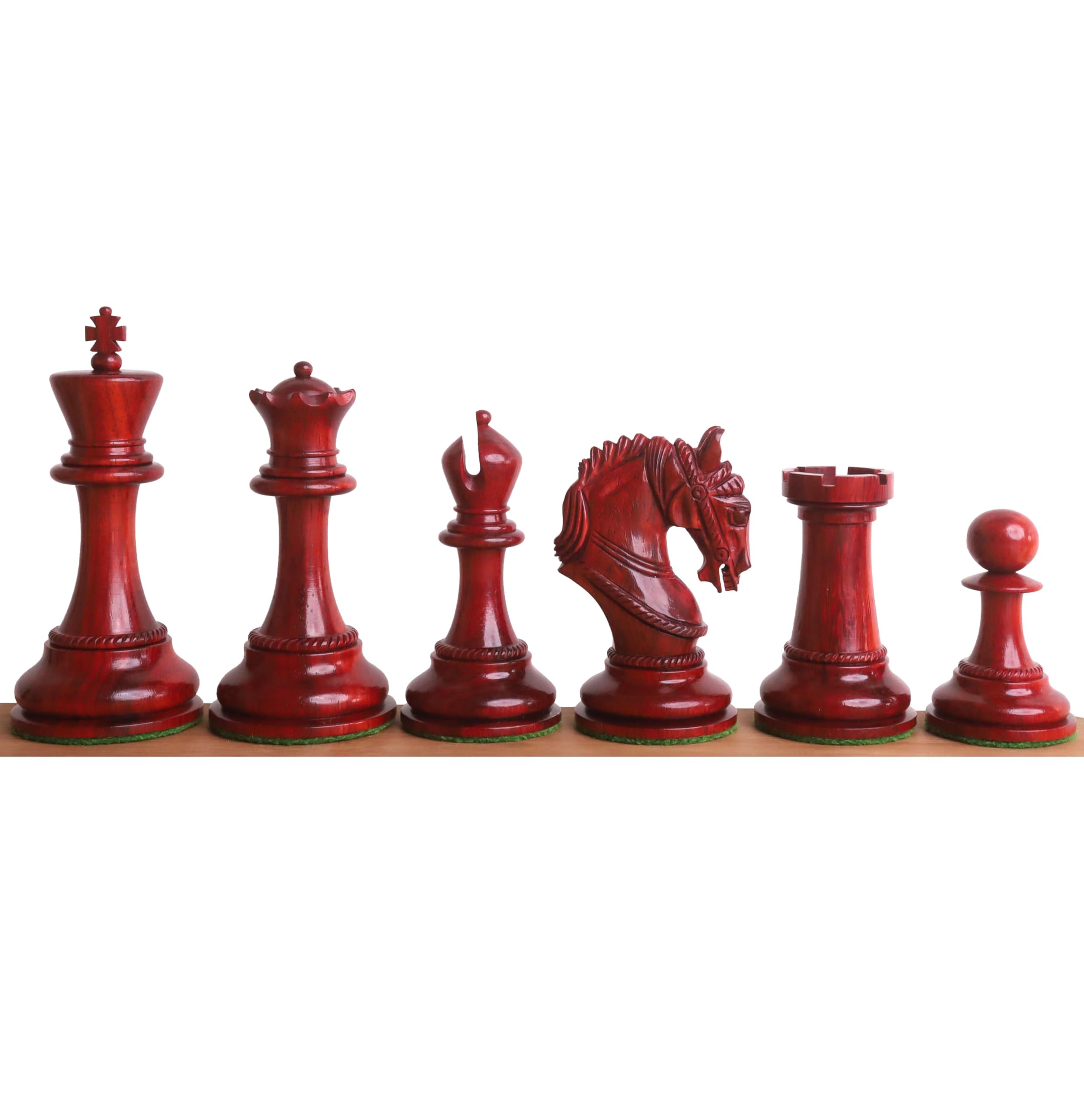 Royal Chess Mall - Juego de ajedrez Staunton de Lujo Imperator de 4,3" - Solo Piezas de ajedrez - Palisandro Bud - Peso Triple