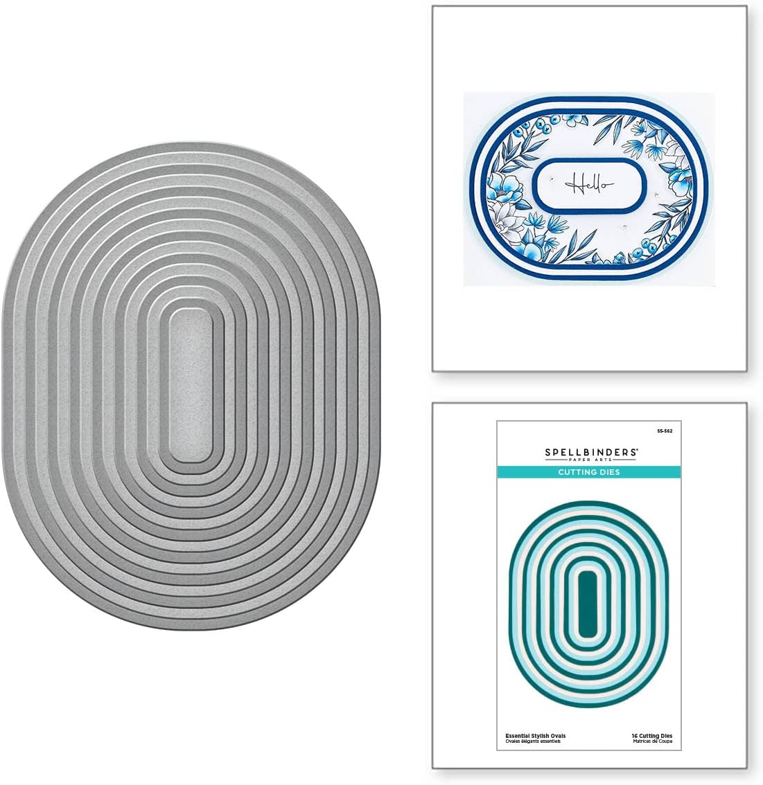 Spellbinders Etched Dies from The Stylish Ovals Collection - Essential Stylish Ovals