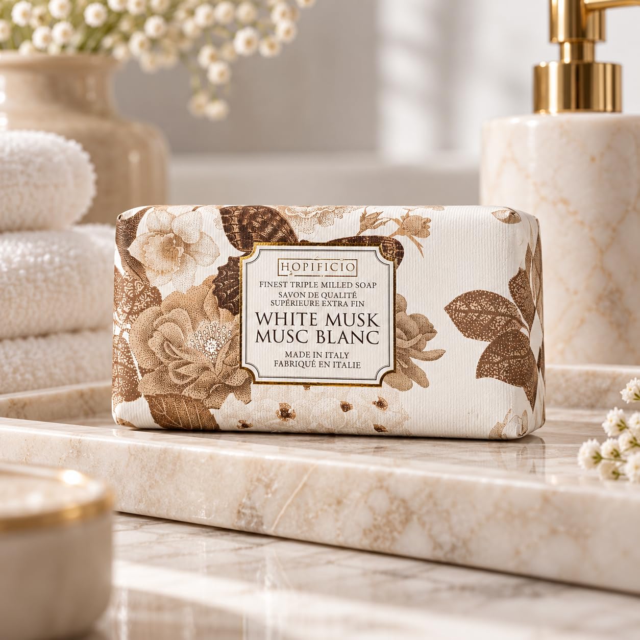Amazon.com : Hopificio White Musk Triple Milled Italian Soap Bar