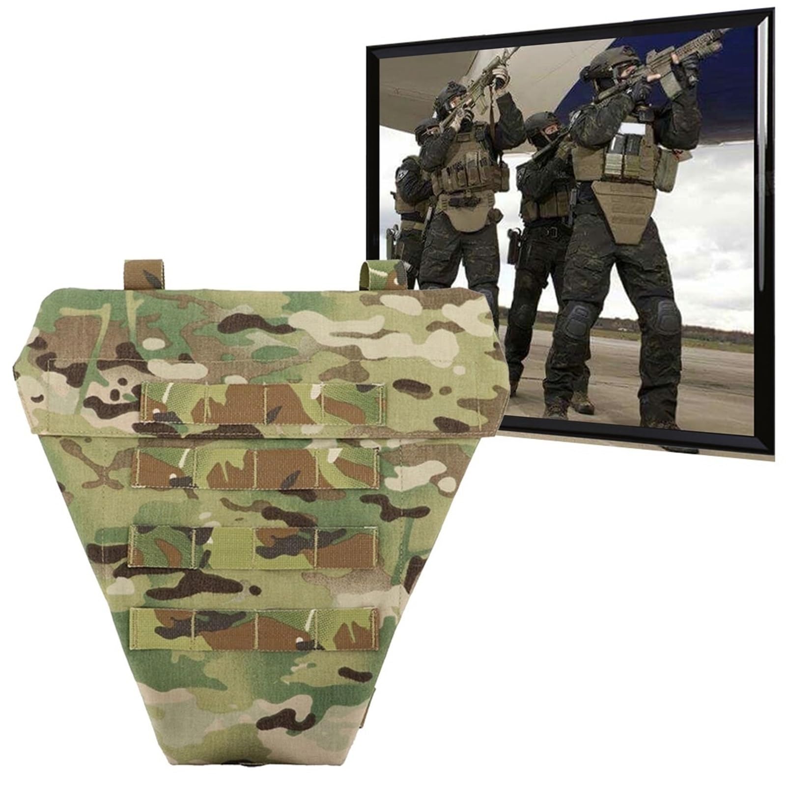 WLXW Crotch Groin Protection Pouch Tactical Vest Groin Guard Protector Hunting Men Molle Hanging Bag For CS Wargame Airsoft Cosaply Paintball Equipment(TAN)