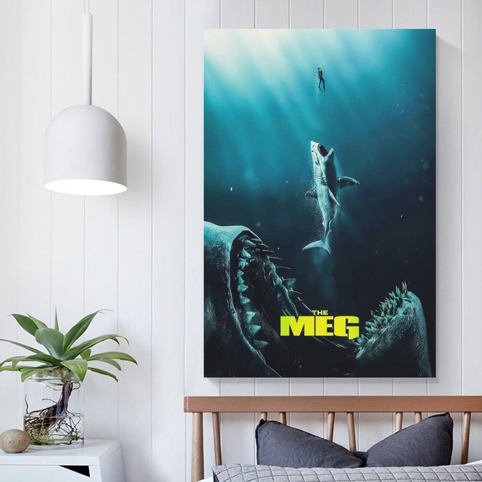Amazon.co.jp: 映画ポスター MEG ザ・モンスター キャンバスアート