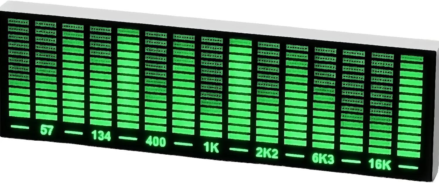 Sound Activated Music Spectrum LED Light, 20-25KHz Music Spectrum Display, Rhythm Sync RGB Room Decor, Energy Efficient for Home Theater/Parties/Car