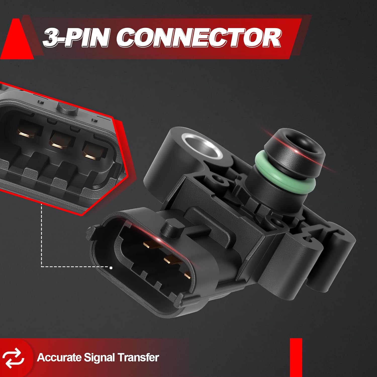 map sensor manifold absolute pressure: 55573248 12591290 compatible with chevrolet 2014-20 silverado 1500 v8 5.3l tahoe suburban,93192107 1235060 fit 2011-16 cruze 1.8l malibu equinox 2.4l,see fitment