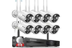 OOSSXX 10 Channel NVR HD Outdoor Wireless Home Security Camera System