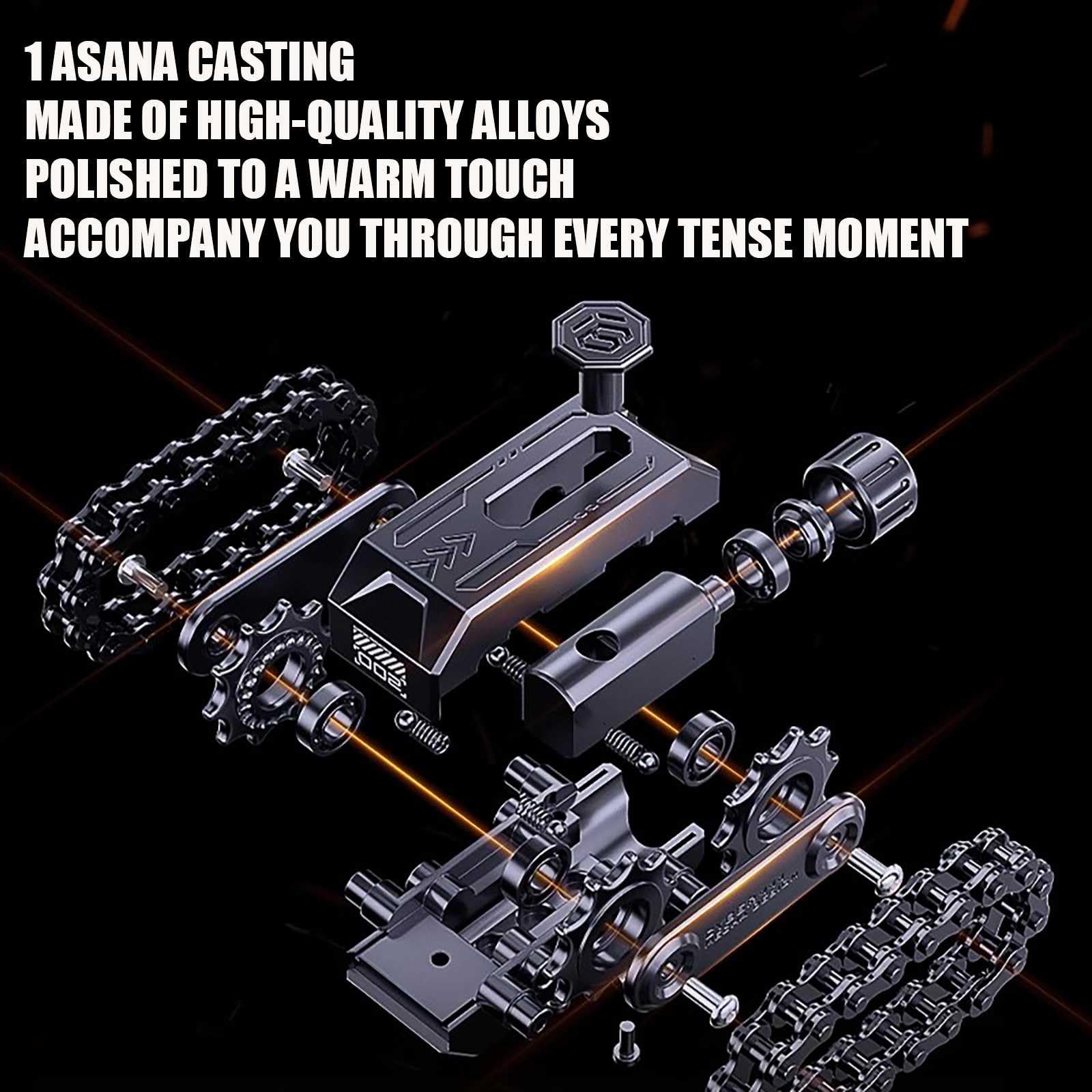 Metal Decompress Toys, Modellazione Mecha Giocattoli alla Moda edc Spinti Meccanicamente Artefatto Antistress Comodo in Mano Giocattoli Antistress, per Donne E Uomini