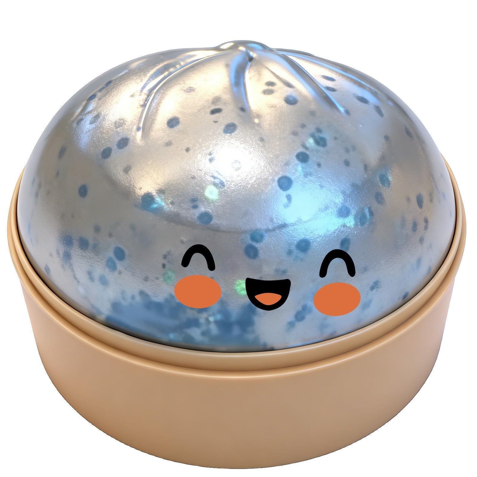 Glitter Fidget Toys Dumplings, Glitter Giant Dumpling Squishy Toy, Squishy Dumpling Toy, Bao Bun with Steamer Box, Mystery Dumplings Fidget Toys, Sensory Squishy Toy for Anxiety Relief