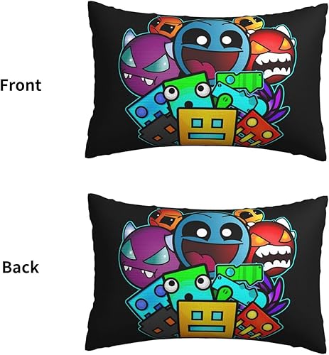 Miniatura 2 de NALCKA Geometry Anime Dash - Fundas de almohada decorativas de 20 x 30 pulgadas, funda de cojín rectangular para sala de estar, dormitorio, sofá,