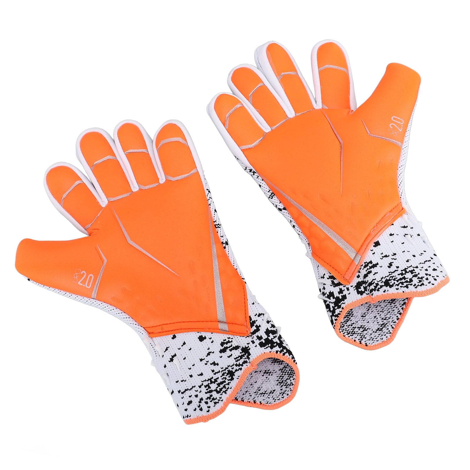 YedaHcy Breathable Soccer Goalkeeper Gloves, Strong Grip with Nylon Polyurethane and Latex Material, Abrasion for Training and Competition (Size 8: Approx. 18.1mm / 0.71in Inner Diameter)