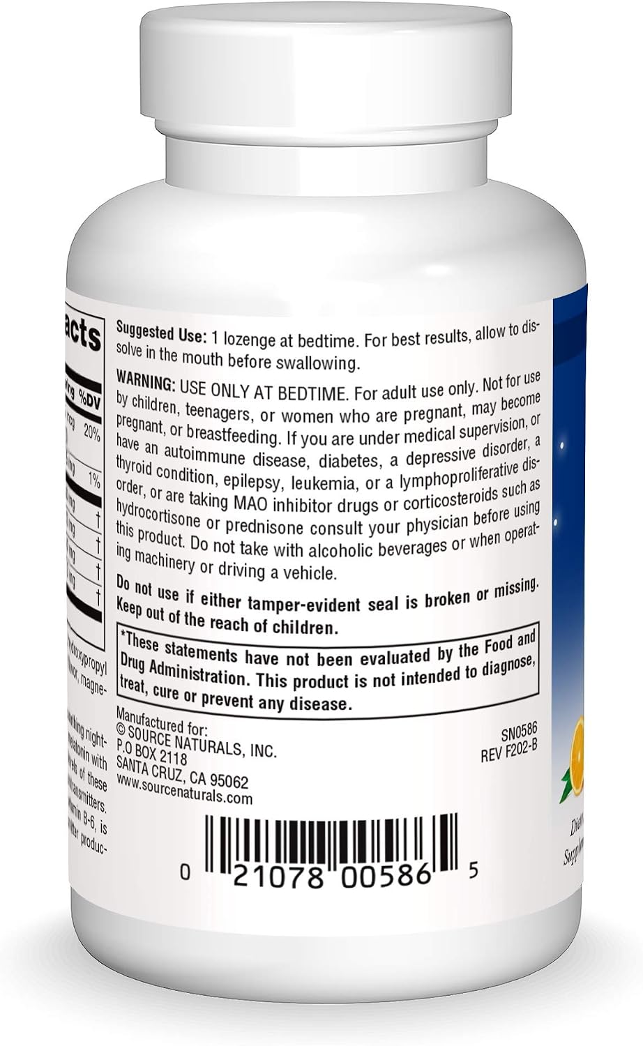 Source Naturals Melatonin Complex - 100 Orange Flavored Lozenges