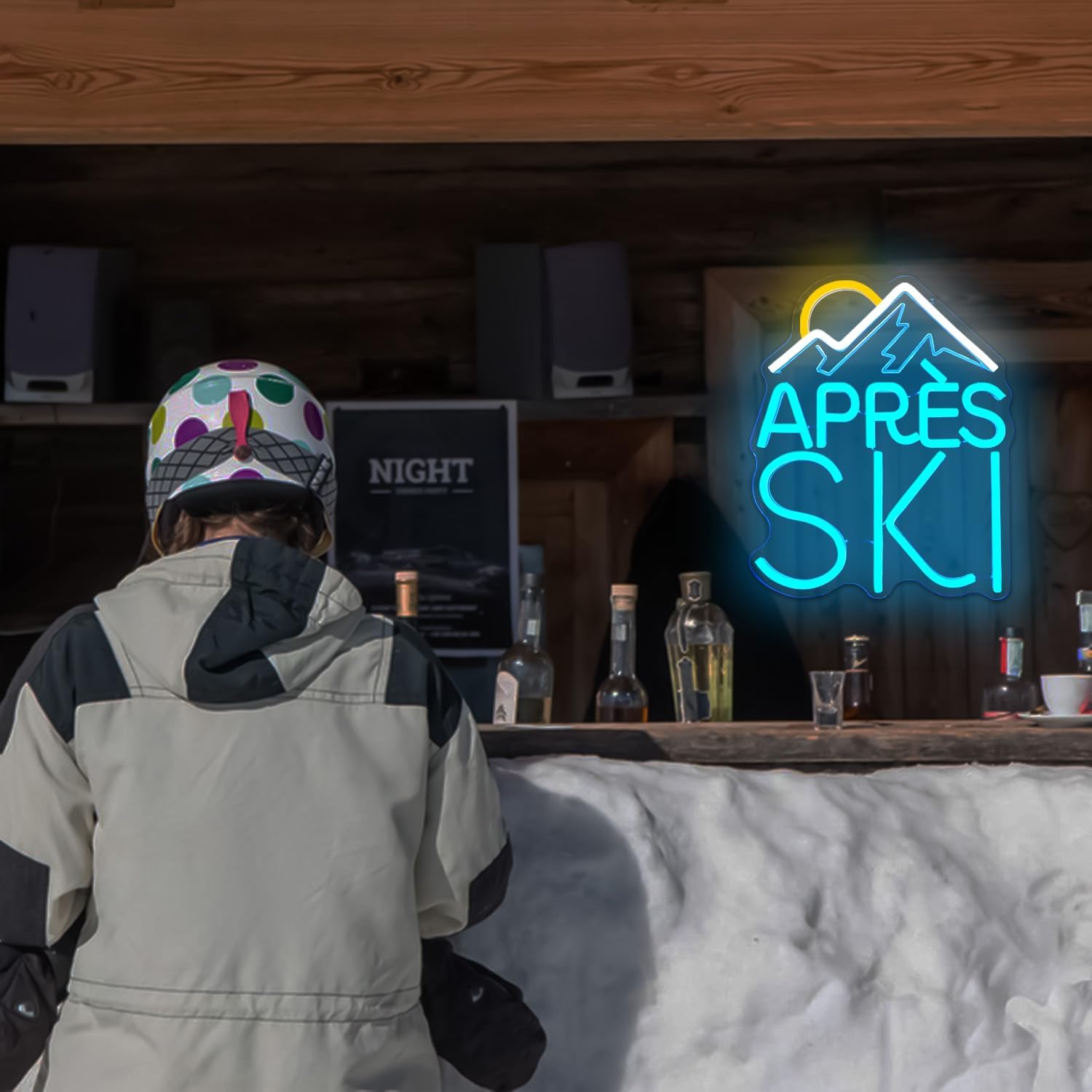 Apres Ski Neon Sign Ski Social Club Neon Sign for Wall Decor Dimmable Led Signs Neon Light Sign for Ski Party Bar Resort Light Up Sign for Skier Cafe Man Cave - Image 7