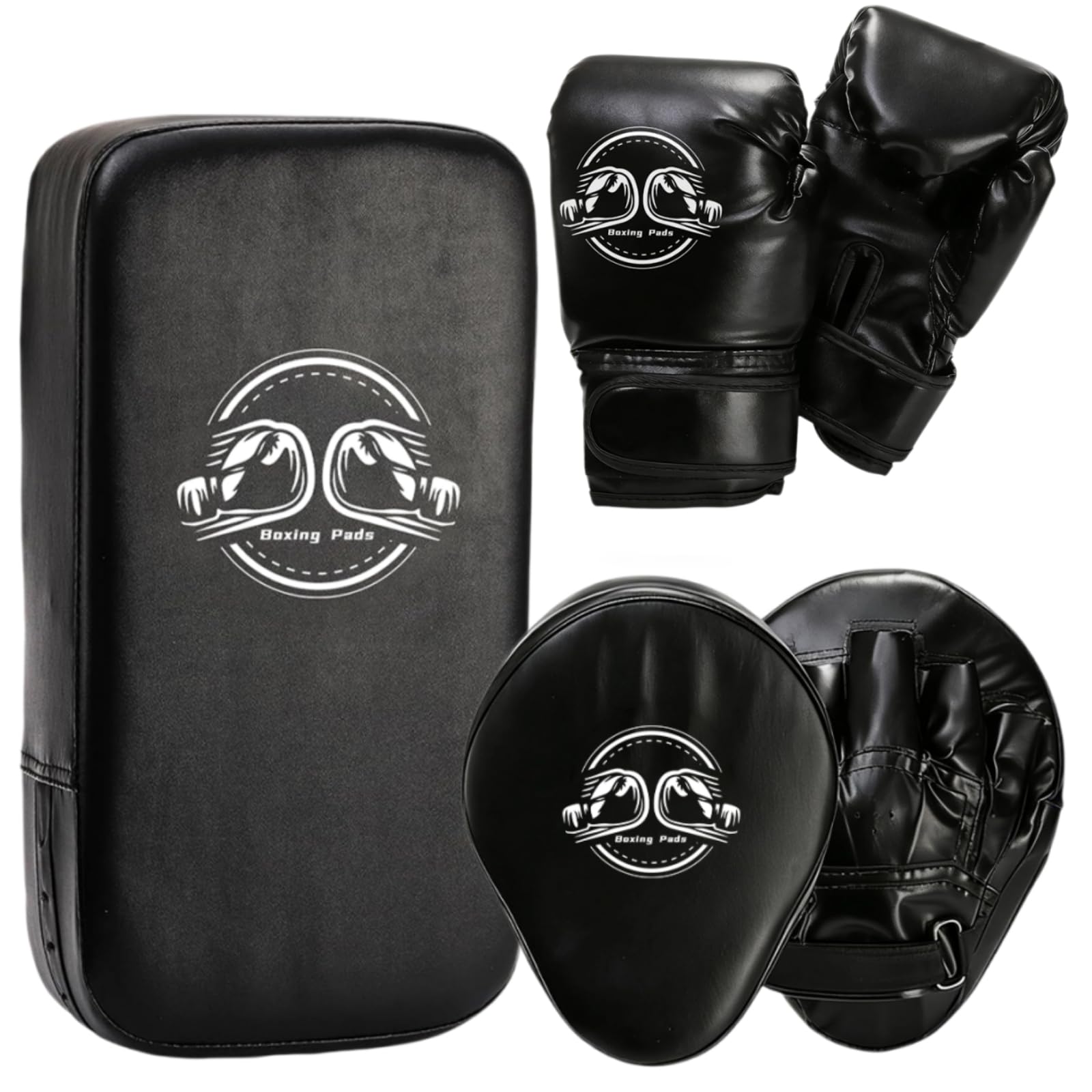 3-in-1 Boxing Gloves Punching Mitts Kick Pack Set for Kids