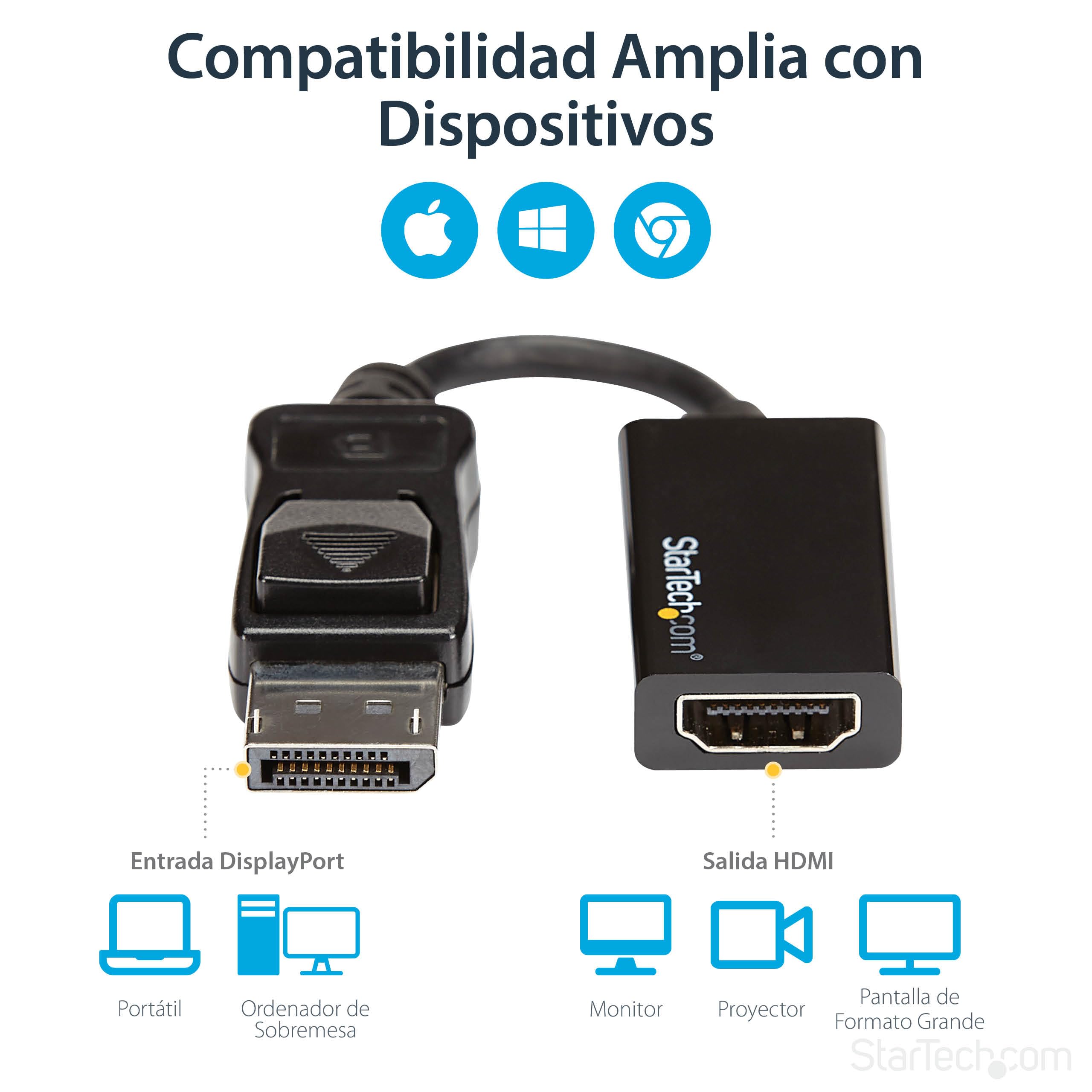 Startech Adaptador DisplayPort a HDMI UltraHD 4K