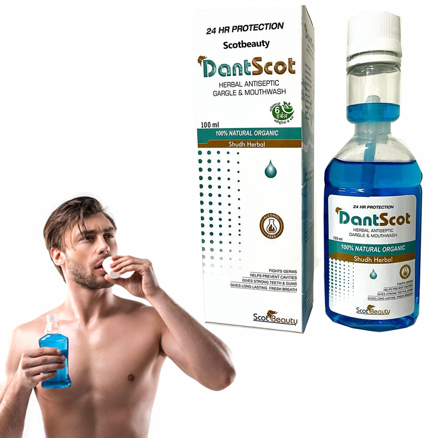 Mint Mouthwash with Alum | Natural, Alcohol-Free & Vegan|Fluoride, SLS & Paraben Free|Freshens Breath & Promotes Dental Hygiene | For Adults & Kids