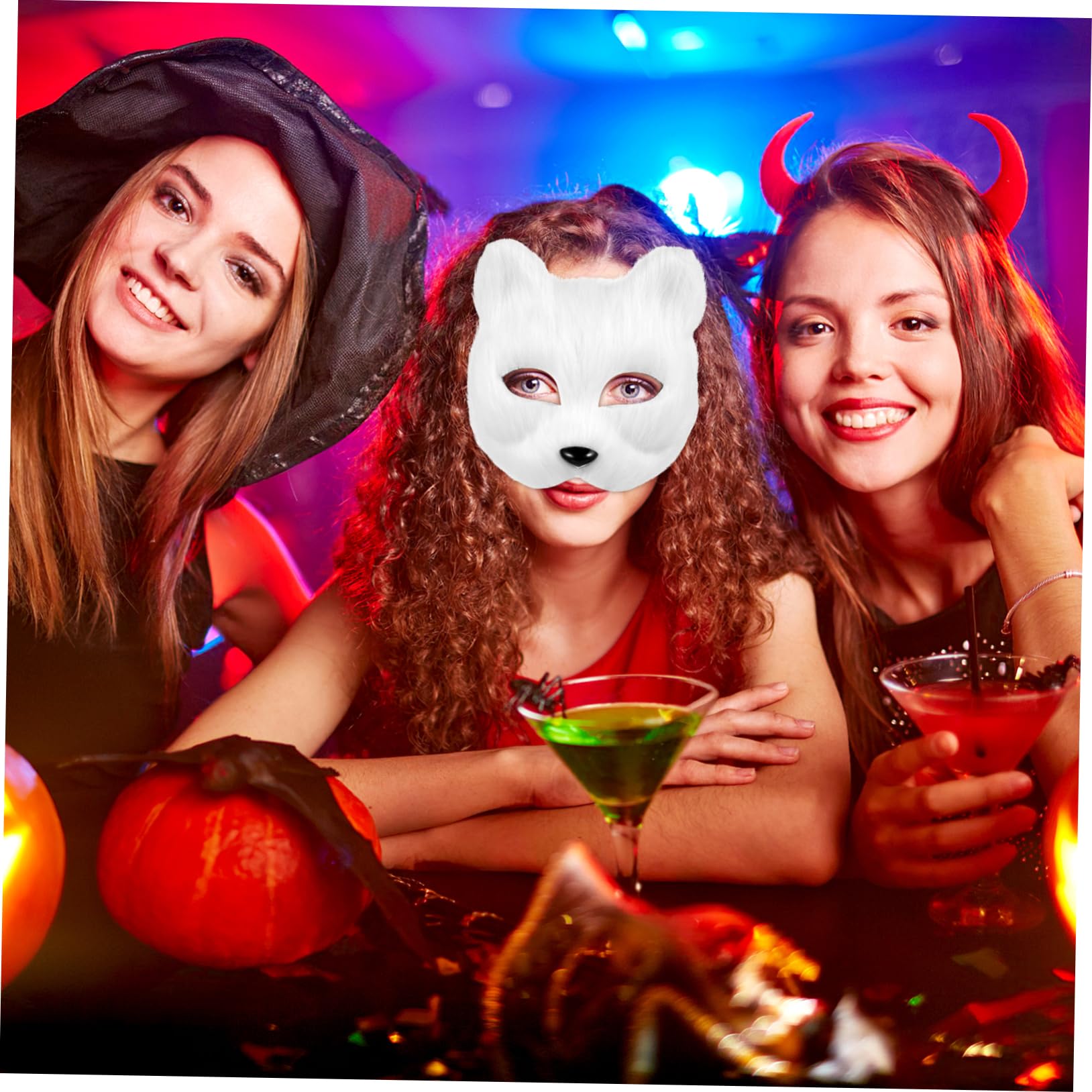 Ipetboom De Half Face Para Halloween y Fiesta De Disfraces Accesorio De Vacía Adultos