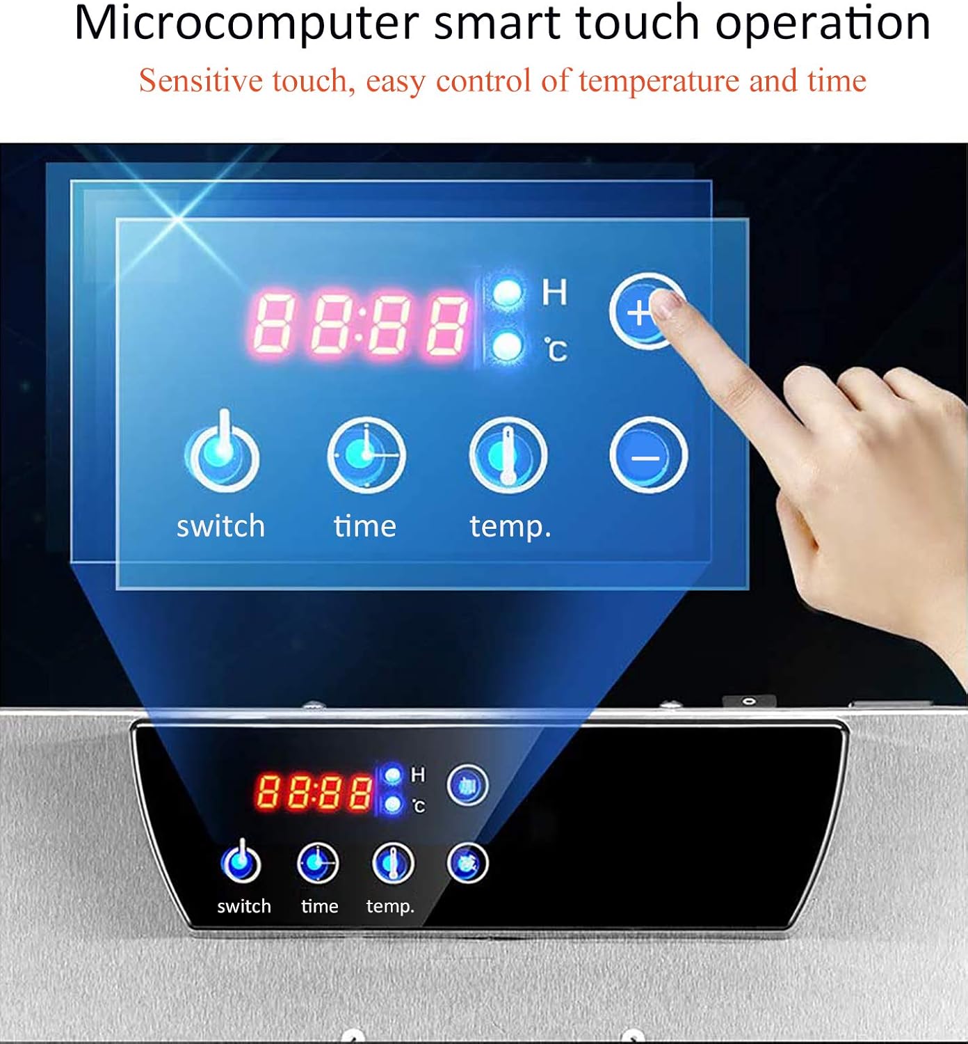 CGOLDENWALL Commercial Digital Food Dehydrator Large-capacity Fruit Dryer 1000W Electric Food Dryer with 24 hour Timer Stainless Steel 10 Trays for Jerky Meat Beef Fruit Vegetable 110V/220V