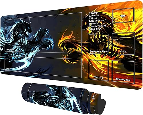 TCG - Tapete de juego con zonas de 23.6 x 13.7 pulgadas, juego de mesa Dragon MTG, juego de cartas coleccionables para TCG MTG Playmat diseños únicos