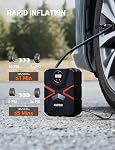 AstroAI S1 Tire Inflator Portable Air Compressor 12V DC 150PSI with Digital Gauge, Auto Shut-Off Preset Pressure Rapid Inflation, Compact Air Pump for Car Tires, Motorcycle Bike, Ball, Inflatables
