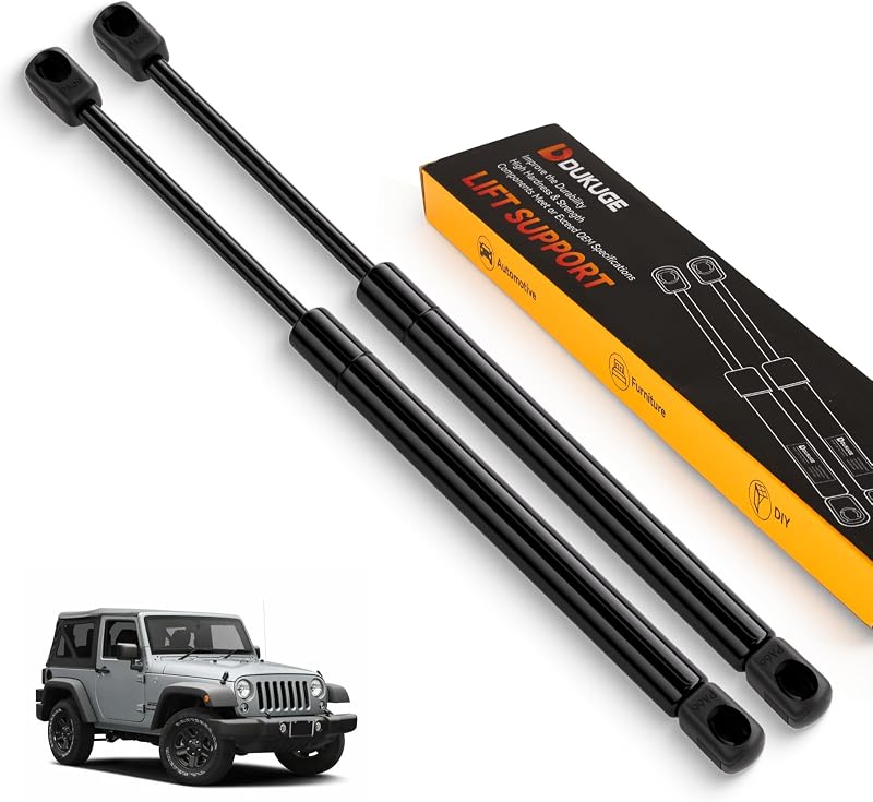 Amortecedores a gás da janela traseira Dukuge para Jeep Wrangler 2011–2017 – Par