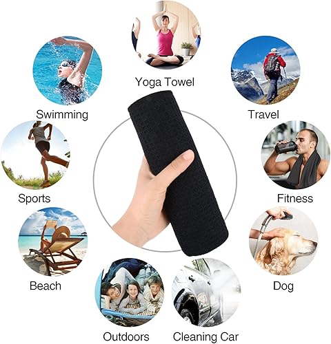 Miniatura 7 de SUNLAND Toallas deportivas de microfibra para entrenamiento, secado rápido, toallas de sudor para hombres y mujeres, toalla ligera multiusos para
