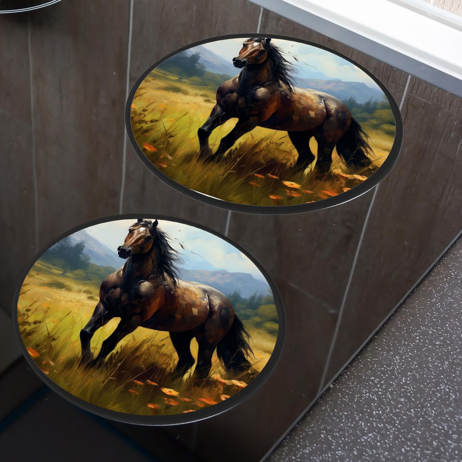 Flower Set of 4 Stove Burner Covers - Premium Round Electric Stove Range Protectors,8 IN & 10 IN